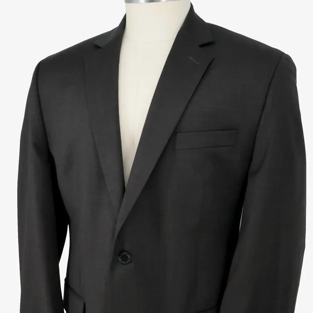 Michael Kors Sport Coat Mens 44R Dark Gray Wool Lined Blazer Jacket Preppy